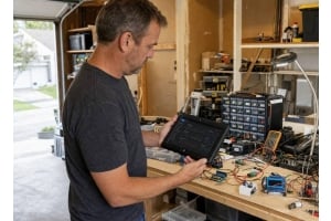 DIY biohacking lab with Fusion5 rugged Windows tablet, ESP32 boards and electronic sensors