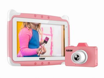 Fusion5 Kids Tablet PC and Kids Camera Combo Deal - Designed for Kids - Learn, study, fun, parental controls (Pink)