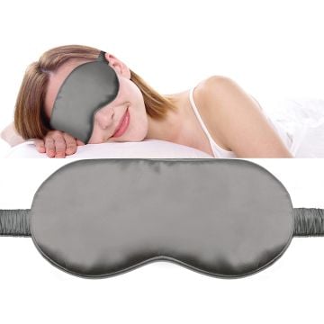 Fusion5 Silk Grey Eye Mask with Elastic Band - 100% Pure Mulberry Sleep Mask - 25 Momme, Anti-Aging, Hypoallergenic, Blocks Light - Soft & Smooth Night Eye Cover for Sleeping & Travel with Box – Accessories | Buy Online with Fusion5