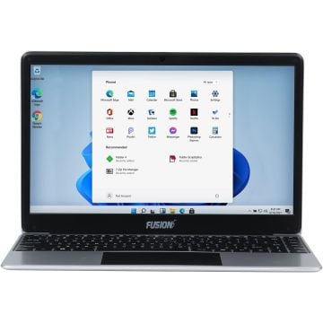Fusion5 T90B+ Pro 14.1 inch Full HD Windows 11 laptop front view with open display