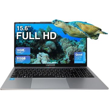 LAPBOOK 15.6" Full HD Laptop - 16GB RAM 512GB M.2 SSD Windows 11 Home, Dual-Band WiFi, Integrated Webcam - S15 N100 15 Inch Lightweight Laptop – Laptops | Buy Online with Fusion5