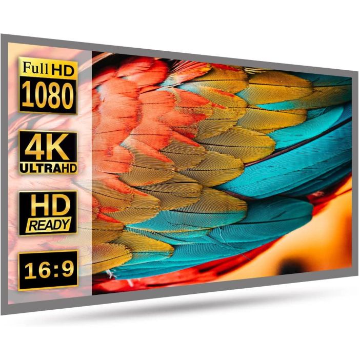 Fusion5 100 Inch Portable Projector Screen - 16:9 HD 4K Foldable Screen Projector for Home Theater Cinema - Anti-Light Screen for Movie, School or Office Presentations - Washable & Ironable – Accessories | Buy Online with Fusion5